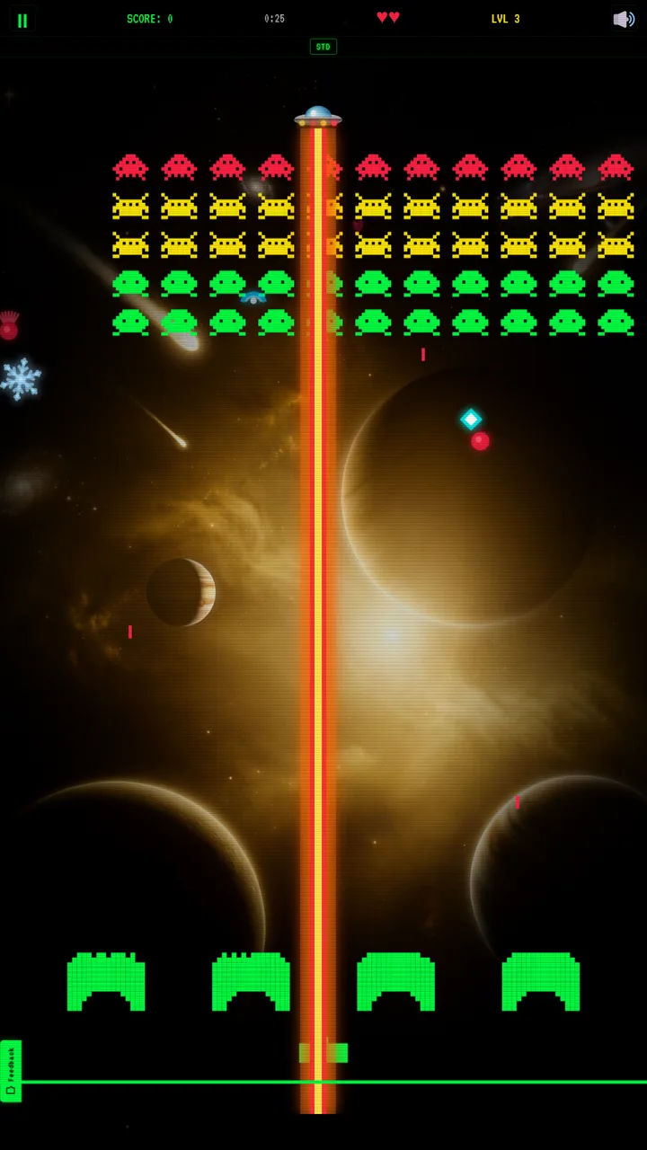 Gameplay – fortgeschrittenes Level mit Power-Ups